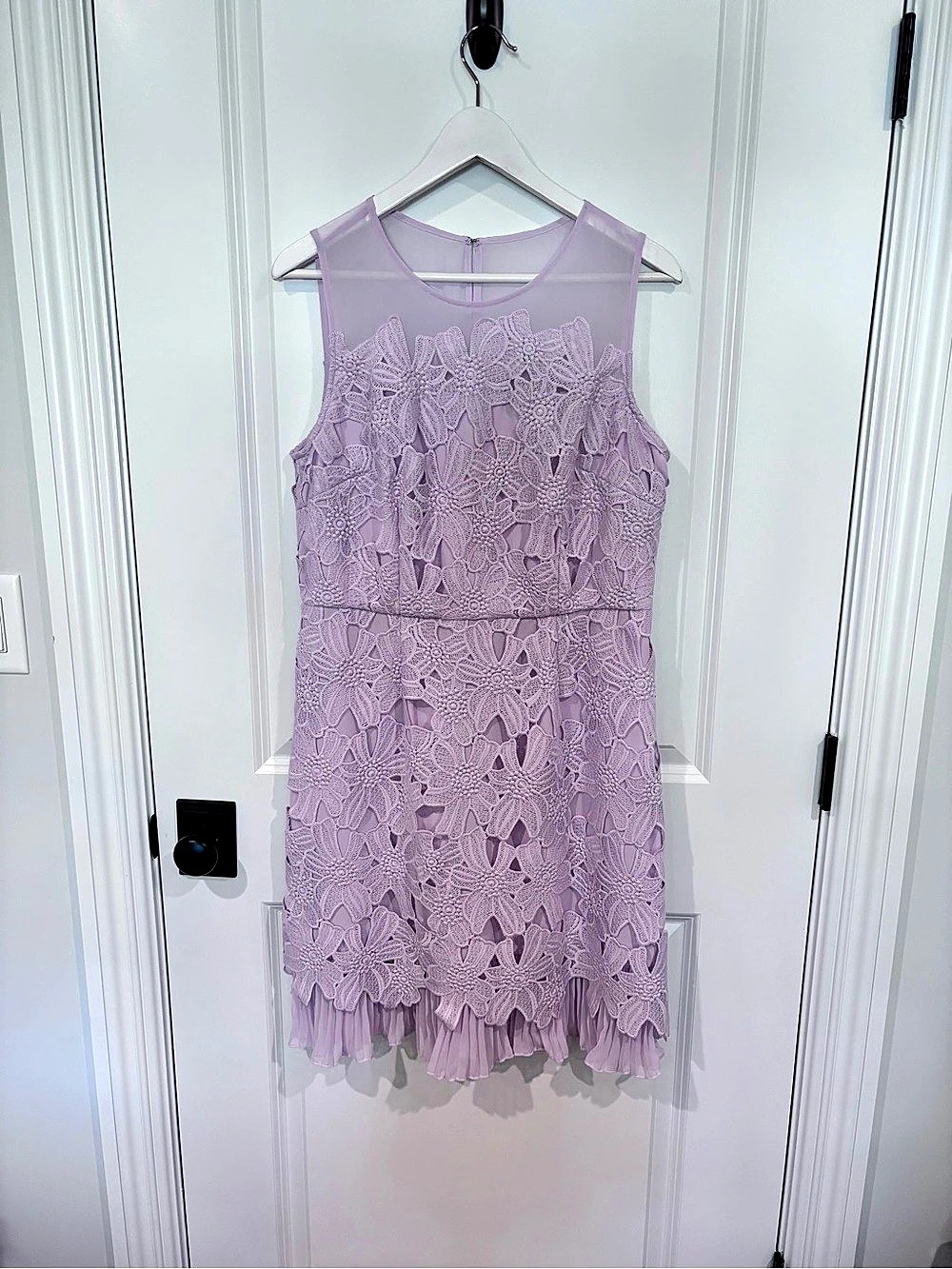 Adrianna Papell Lace Mini Dress in Purple Size 12 Like New
